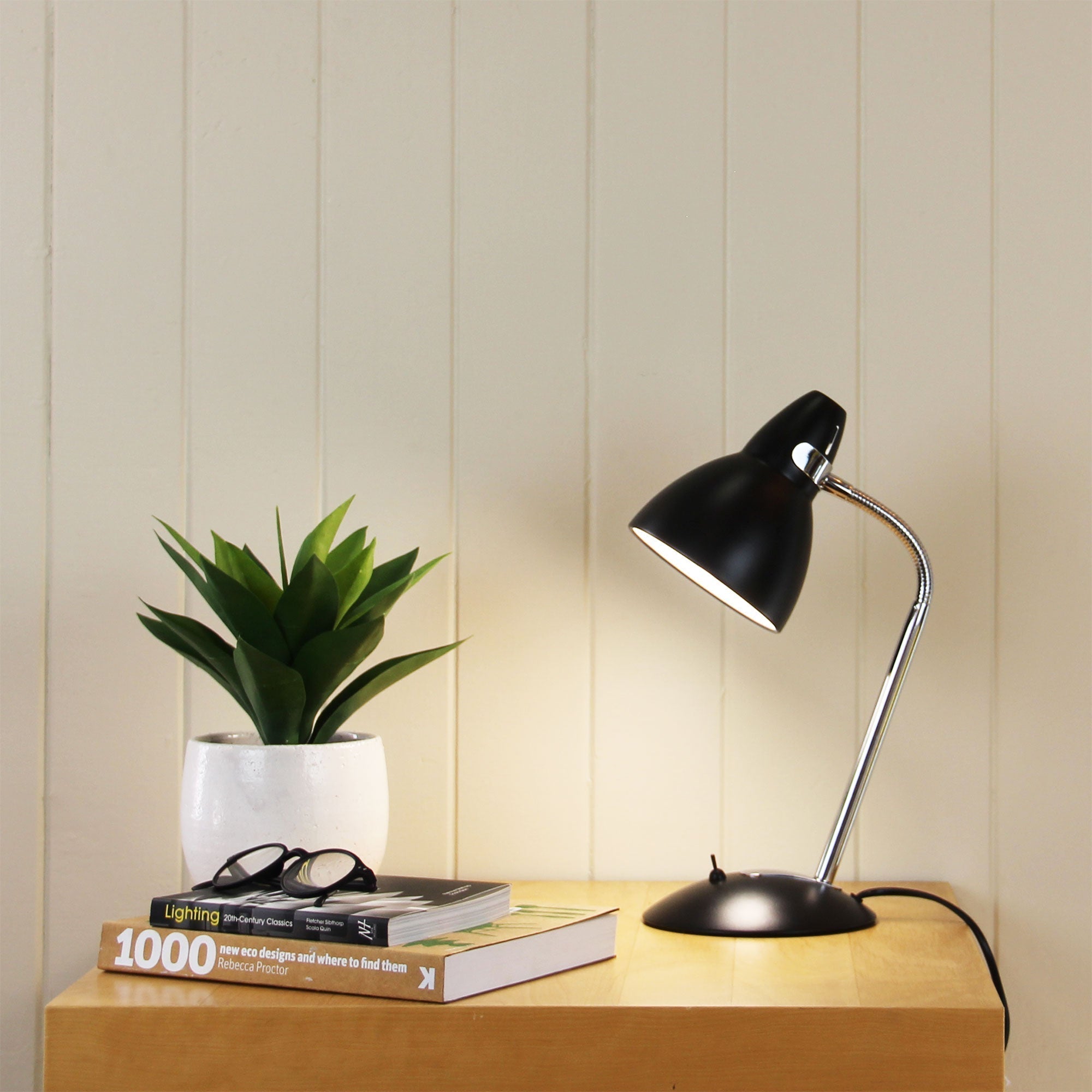 Trax Desk Lamp Black-TABLE AND FLOOR LAMPS-Oriel